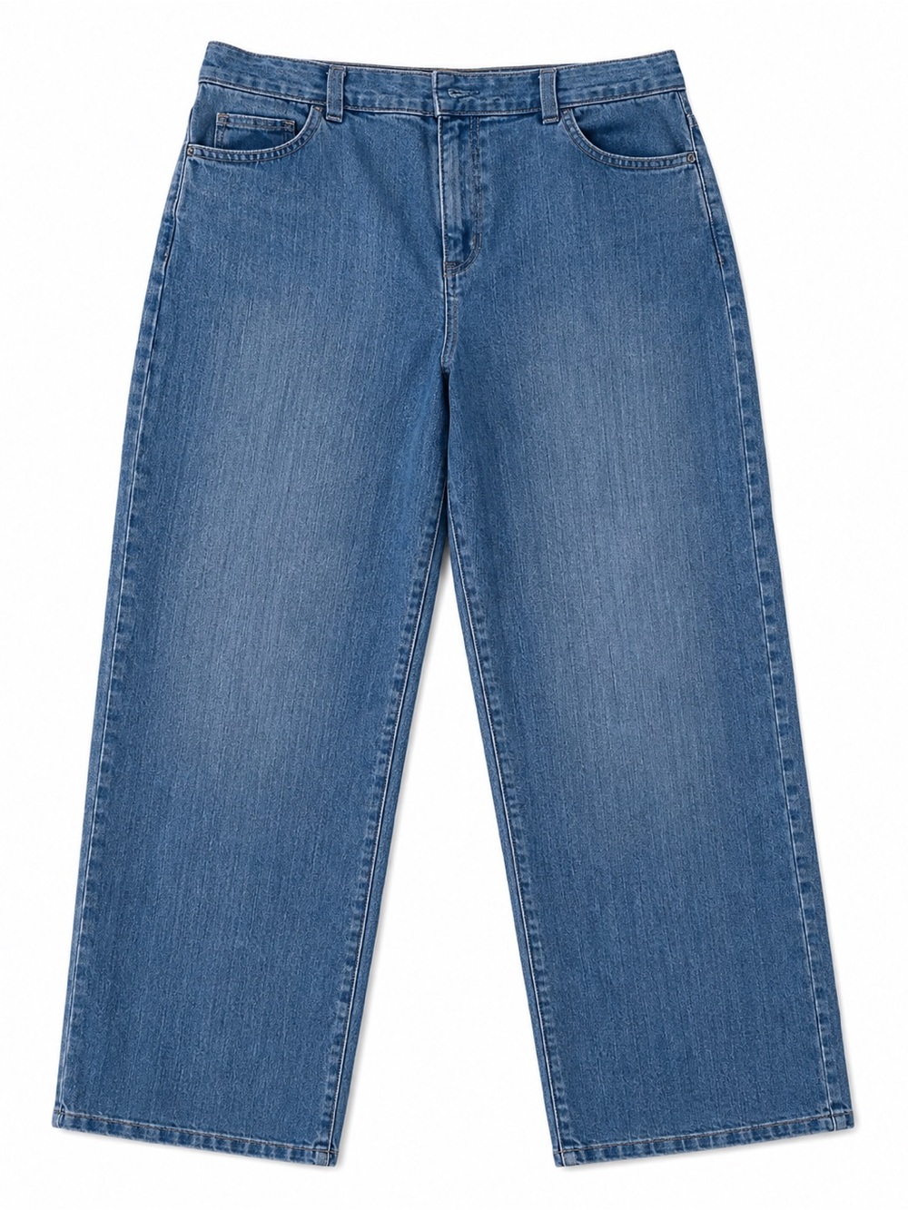 Gloria Vanderbilt Amanda Size 10 Blue Stretch Straight Leg Crop Jeans High Rise